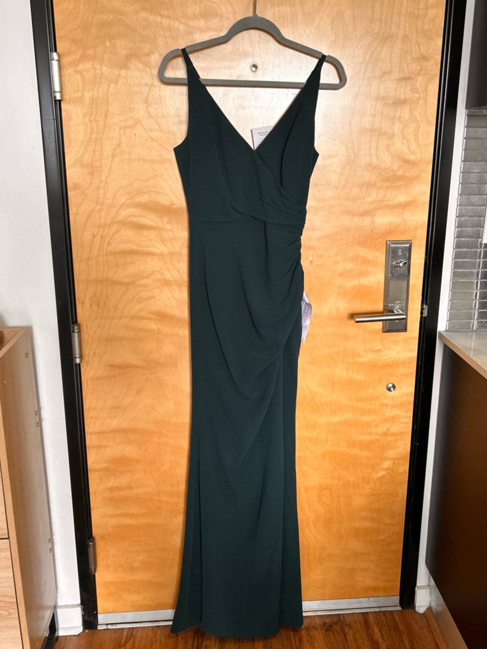 Dress the Population Dark Green V-Neck Maxi Dress